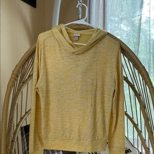 a new day Yellow Cowl Neck Sweater Lightweight Knit